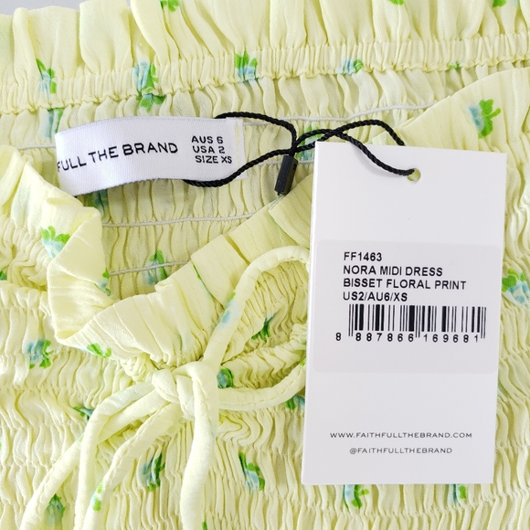 NEW- FAITHFULL THE BRAND Nora Midi Dress - Picture 11 of 11